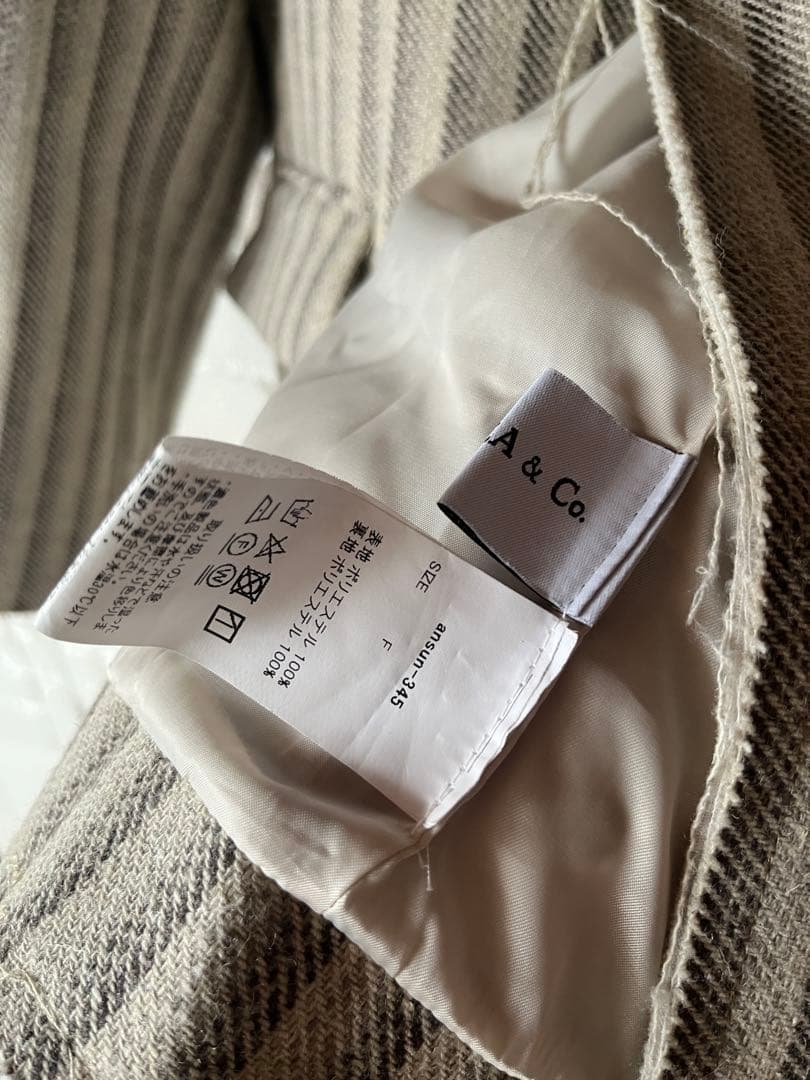 ANDREA&Co ストライプ ジャケット ビッグシャツ2点セット