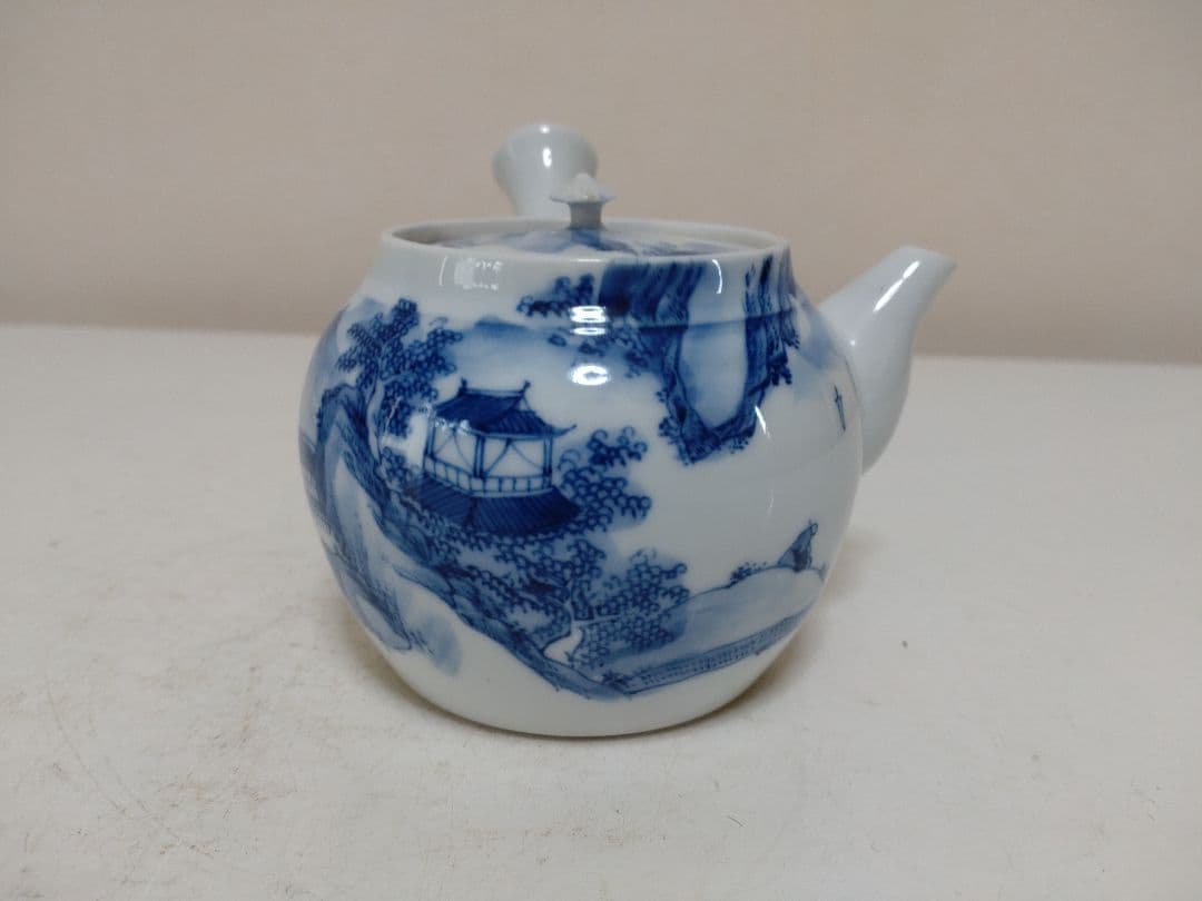 平安 春峯 茶器揃 急須 建水 茶碗五客 煎茶道具