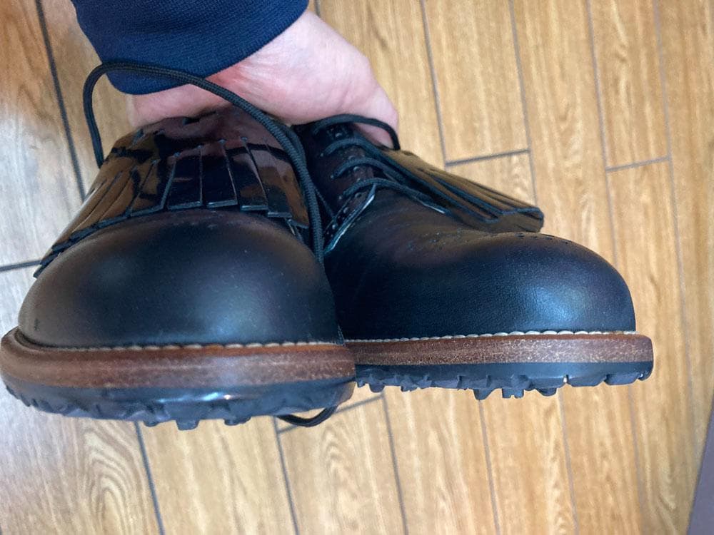 未使用に近いウォルター・ジェヌイン（Walter Genuin）ゴルフシューズ