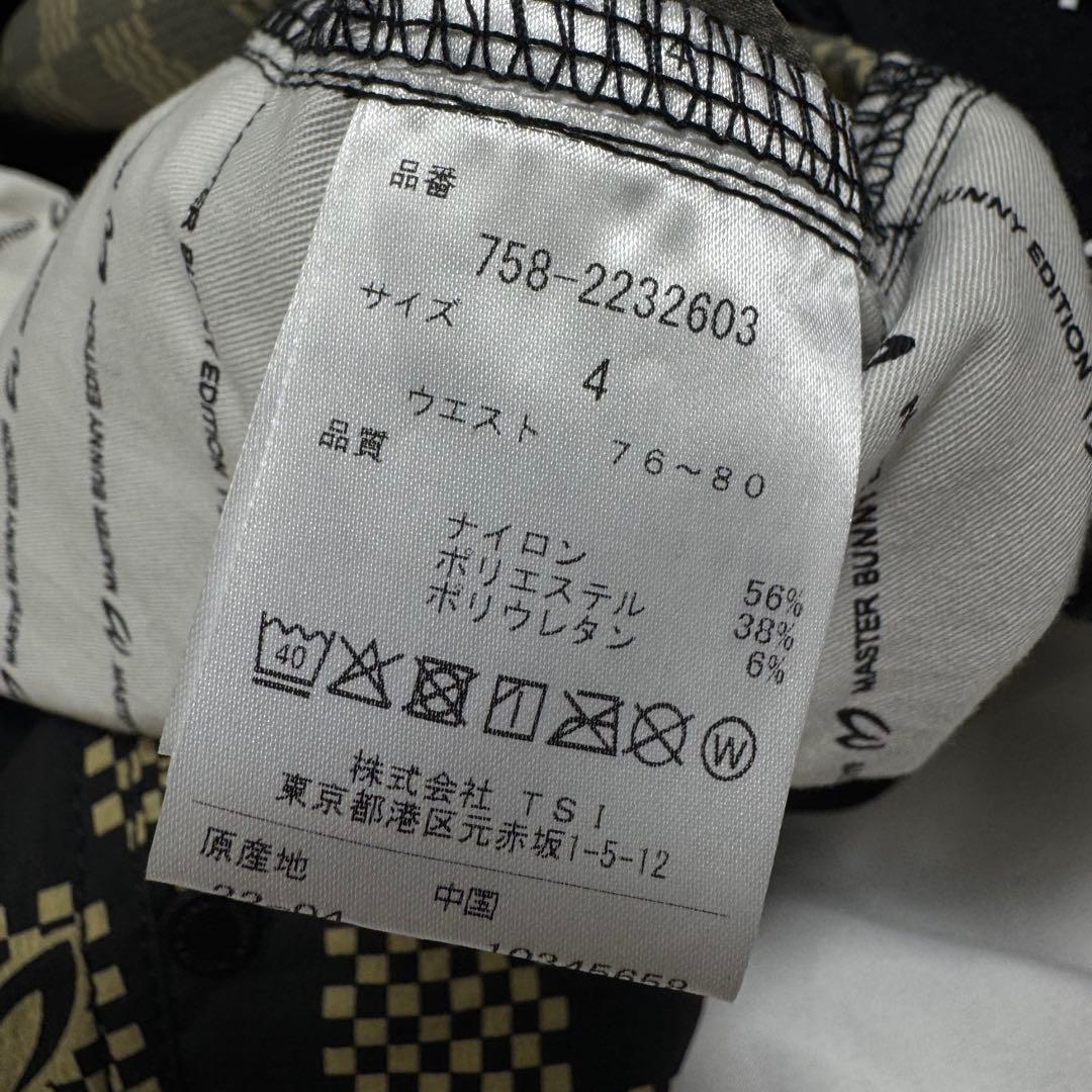 マスターバニー 4 新品同様 チェック ショートパンツ ゴルフ パーリゲイツ