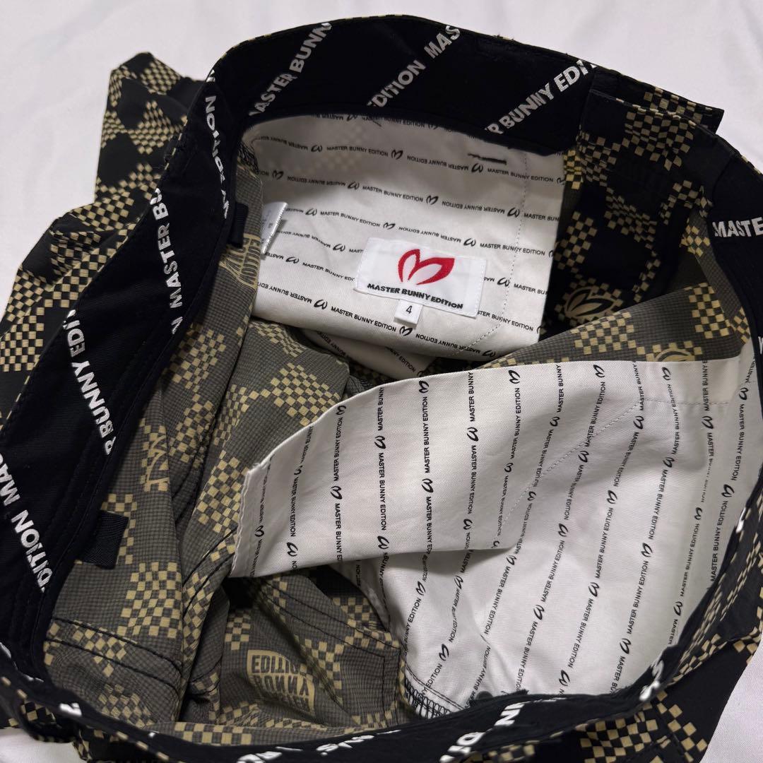 マスターバニー 4 新品同様 チェック ショートパンツ ゴルフ パーリゲイツ