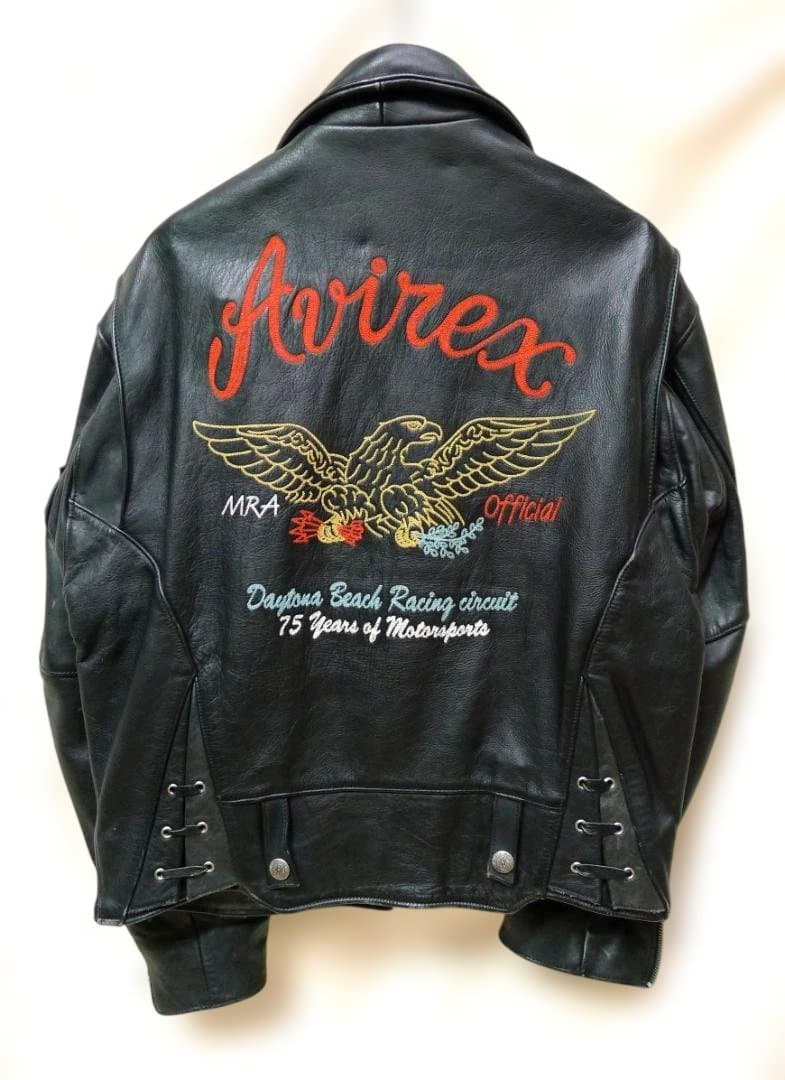 ド*ィ様 AVIREX アヴィレックス ヴィンテージ ライダースジャケット 本革