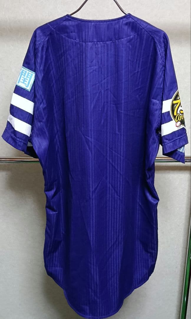 ミズノ製／ソフトバンクホークス 75周年ハイクオリティユニフォーム パープル／L