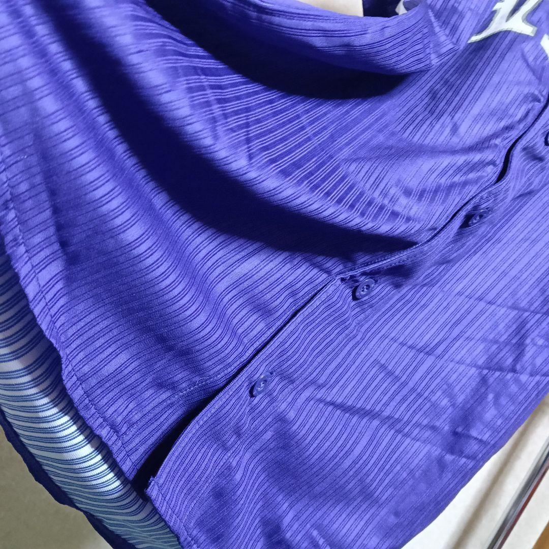 ミズノ製／ソフトバンクホークス 75周年ハイクオリティユニフォーム パープル／L