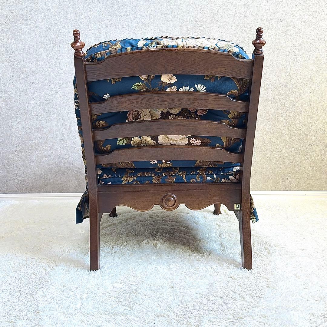 飛騨産業 キツツキ 穂高 リビング ラウンジ ダイニング チェア 椅子 花柄