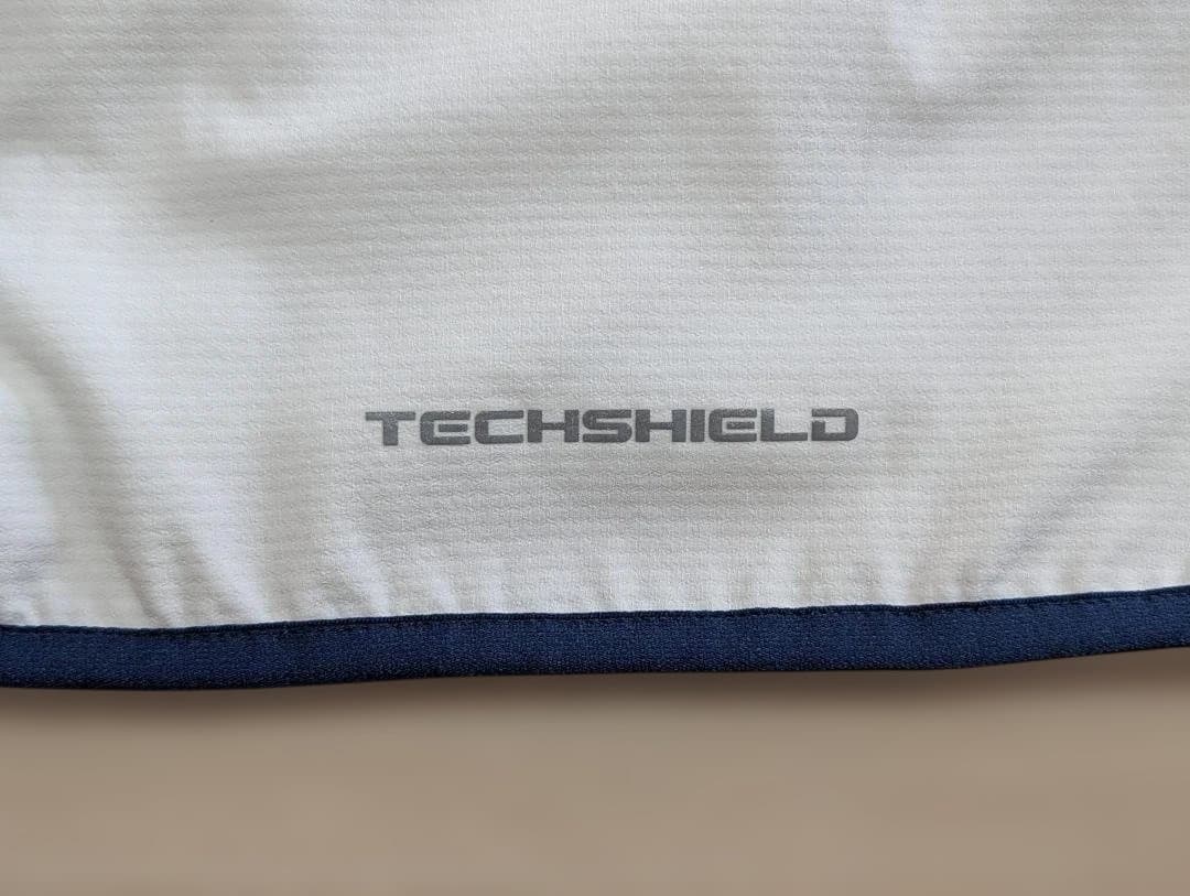 【美品】ミズノ テックシールドジャケット 防風 ストレッチ ホワイト Mサイズ