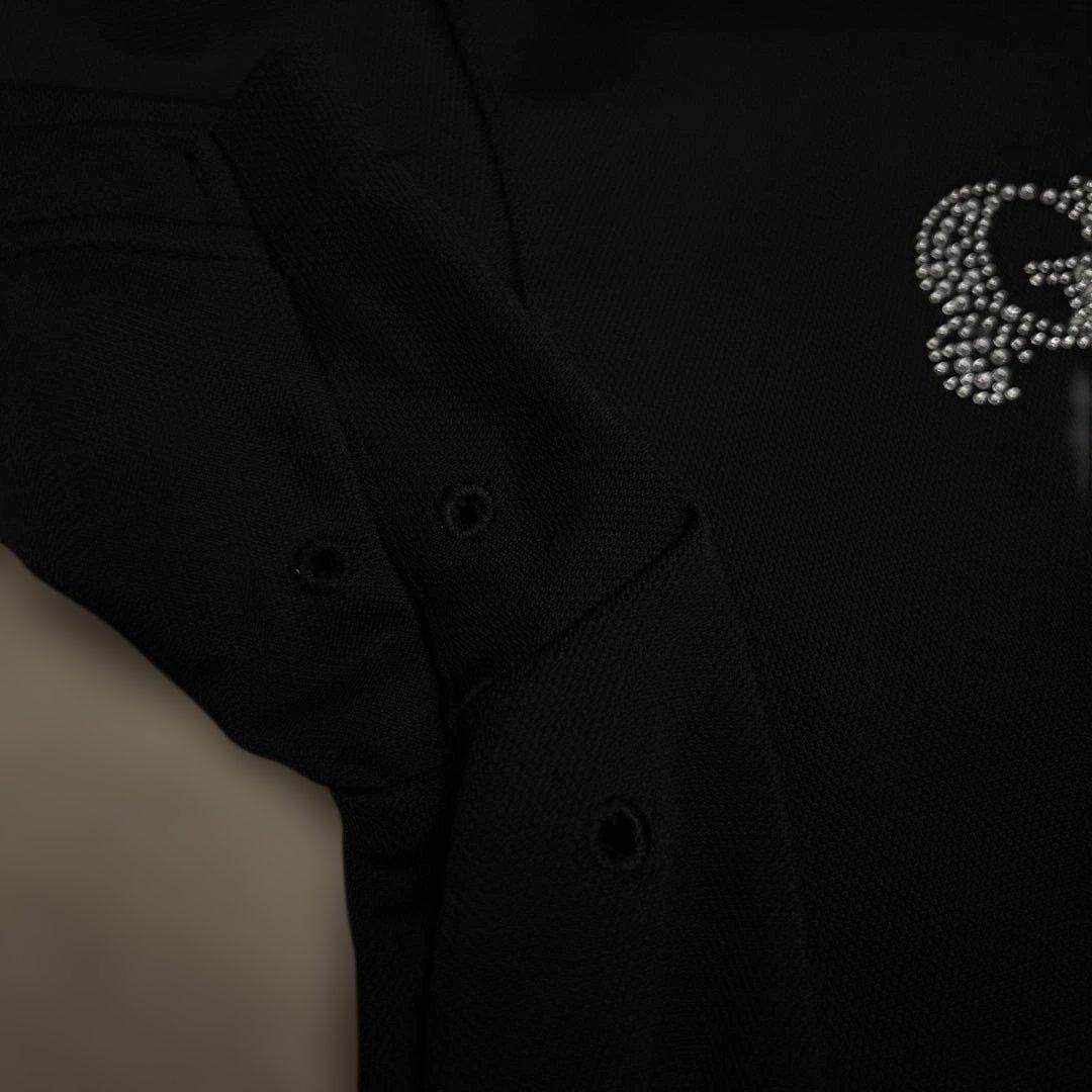 【極美品】ラッセルノ ボタンダウンシャツ サイズ5(L 相当）スタッズ 黒