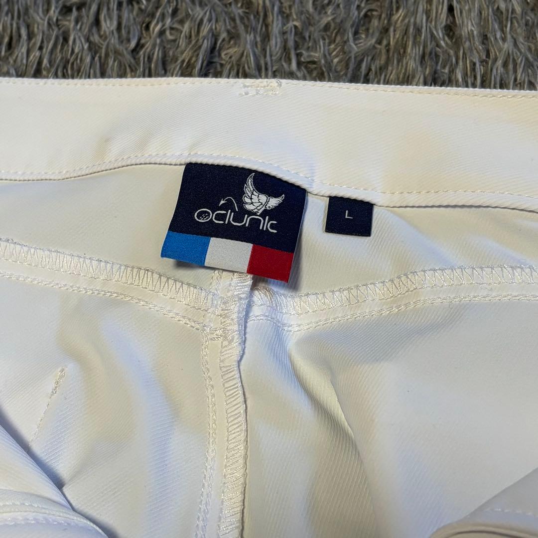 ■新品■ クランク　レディースL ゴルフウェア ストレッチ ストレートパンツ　白