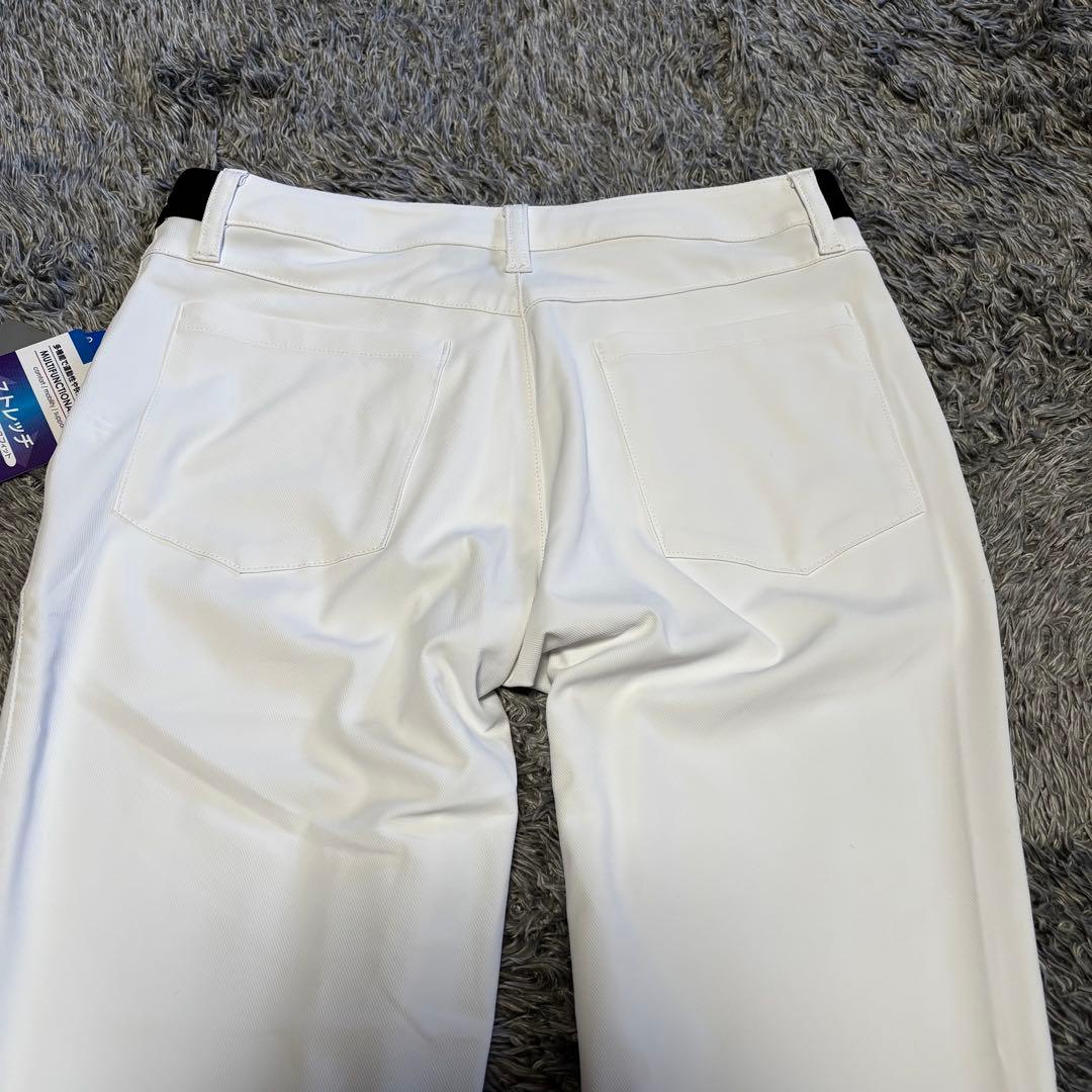 ■新品■ クランク　レディースL ゴルフウェア ストレッチ ストレートパンツ　白