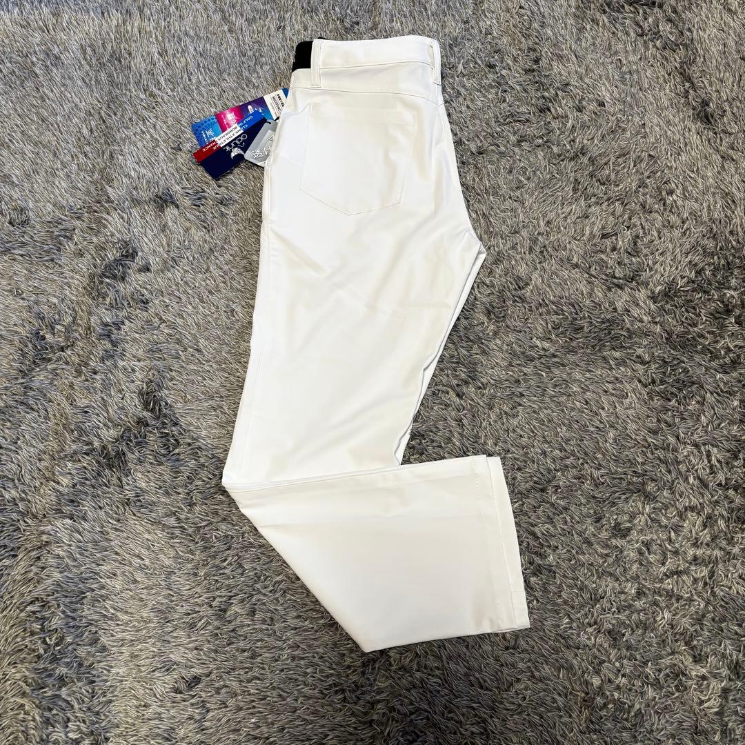 ■新品■ クランク　レディースL ゴルフウェア ストレッチ ストレートパンツ　白