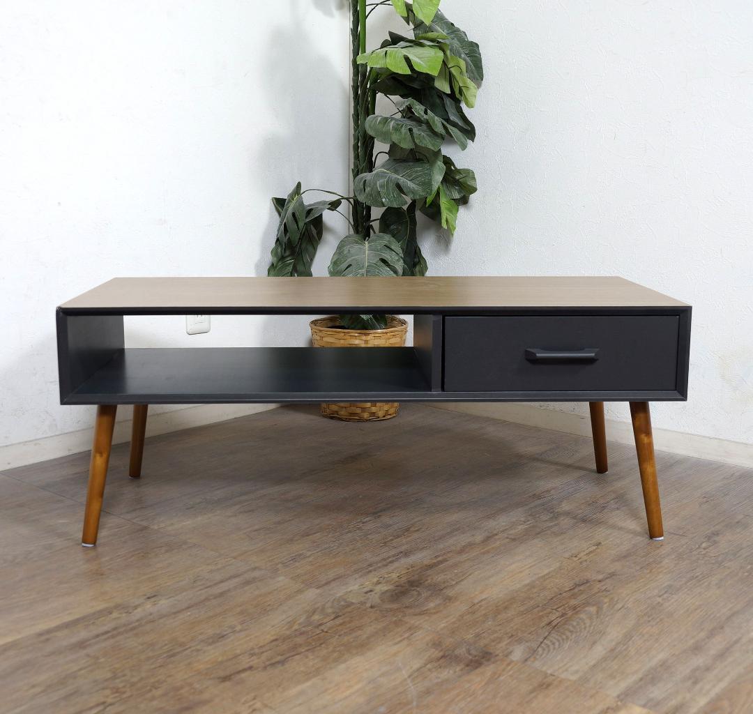 あず　センターテーブル 両面から引き出せる 引き出し付き　100cm