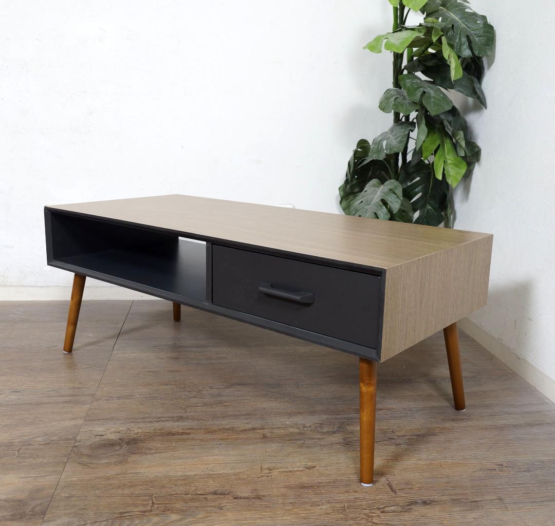 あず　センターテーブル 両面から引き出せる 引き出し付き　100cm