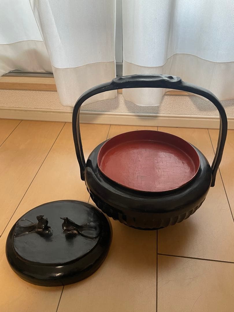 ミャンマーアンティーク漆バスケット