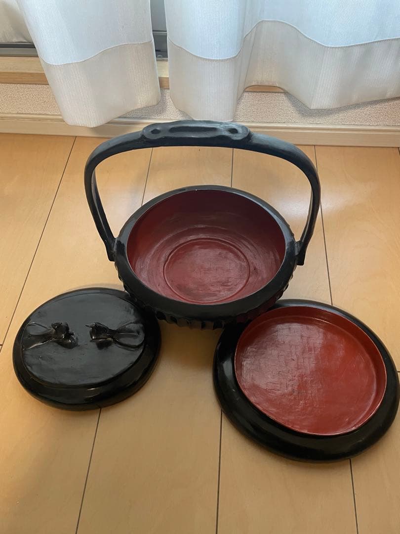 ミャンマーアンティーク漆バスケット