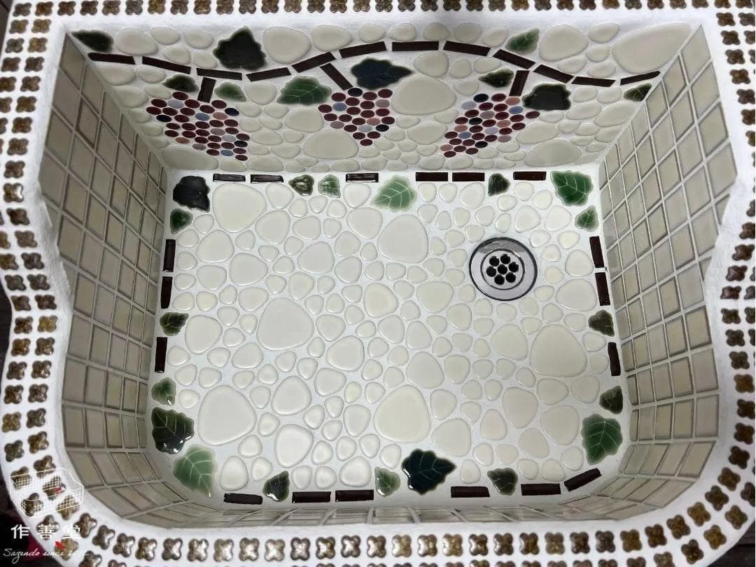 作善堂タイルシンク流し台　美濃焼タイルシンク　タイル流し　ＸＳサイズ　5048