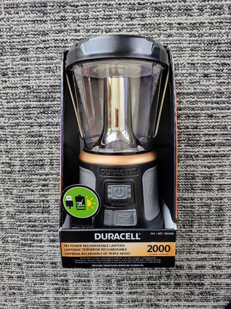 【新品】Duracell 2000ルーメン LEDランタン 3way充電 ×２