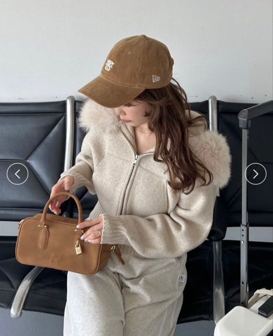 【完売品】スナイデル ファーフードパーカー ライトベージュ1 (Mサイズ)