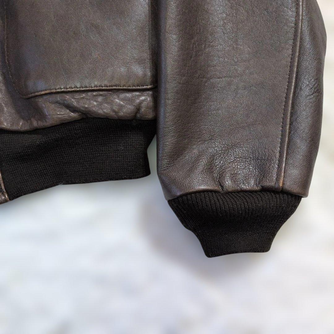 超良品 AVIREXA 2フライトジャケット M 〜L茶　胸タグ