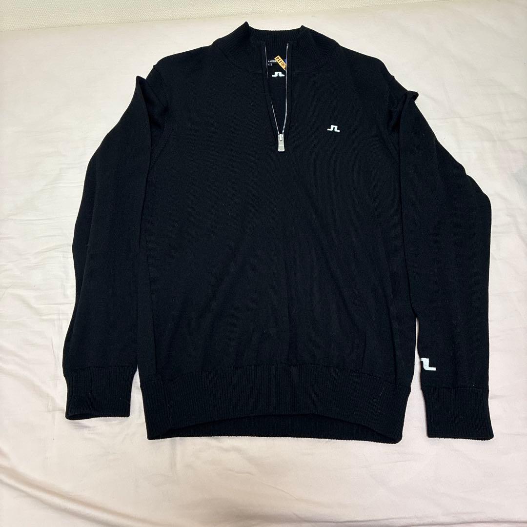 J.LINDEBERG ブラックジップセーター