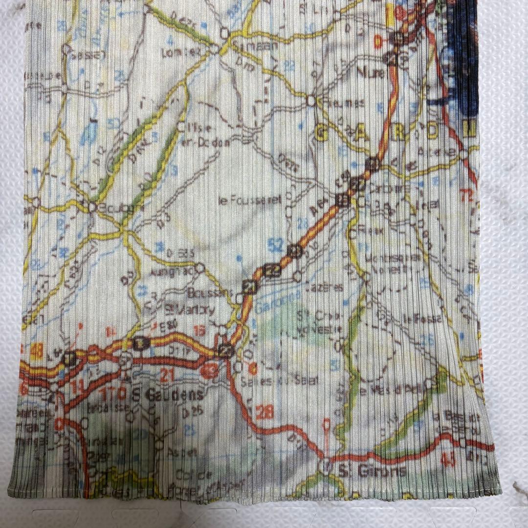 激レア サイズ5 プリーズプリーズ 地図柄 マキシ丈 ロングワンピース