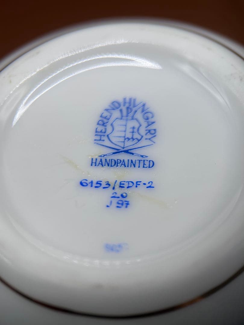 【箱付】ヘレンド　小物入れ　フルーツエスキース ボンボニエール 薔薇 6153