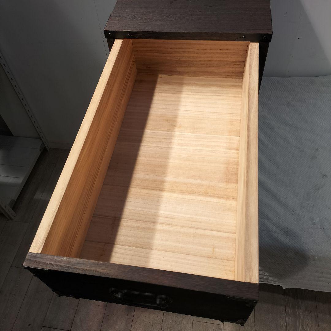 M♦Sale東名　民芸家具　民芸箪笥　和　3段チェスト　キャスター付き