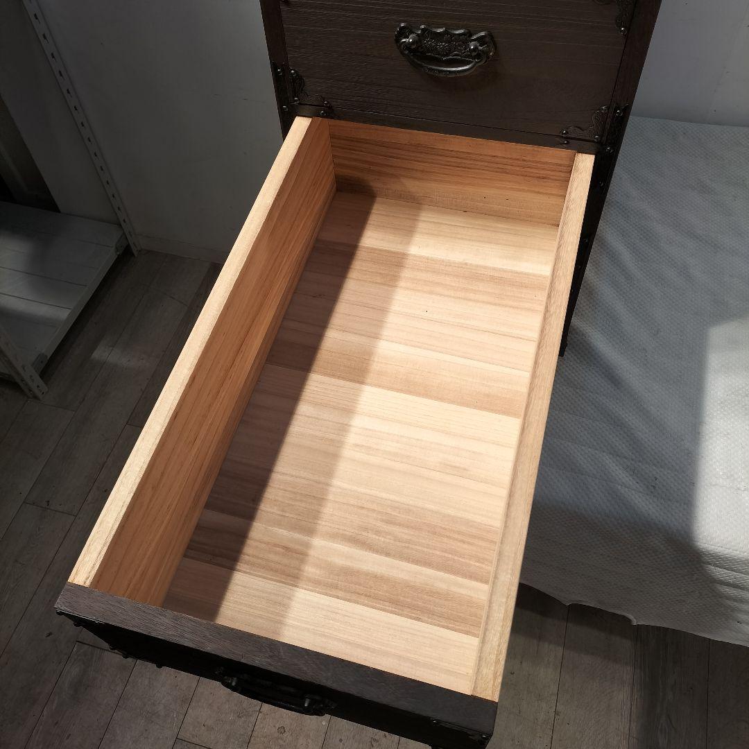 M♦Sale東名　民芸家具　民芸箪笥　和　3段チェスト　キャスター付き