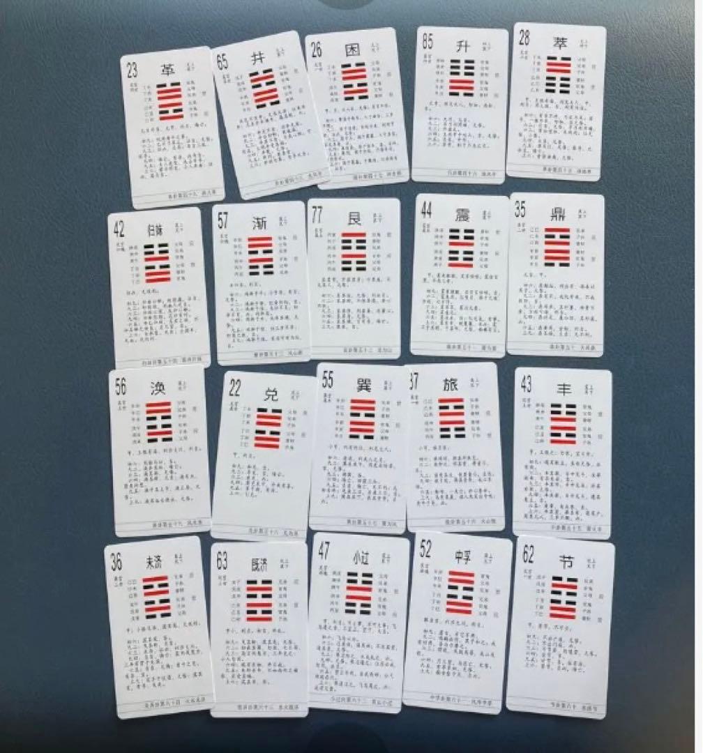 「語呂合わせで学ぶ　易占　易経入門（大判)」六十四卦カード(80枚版) タロット