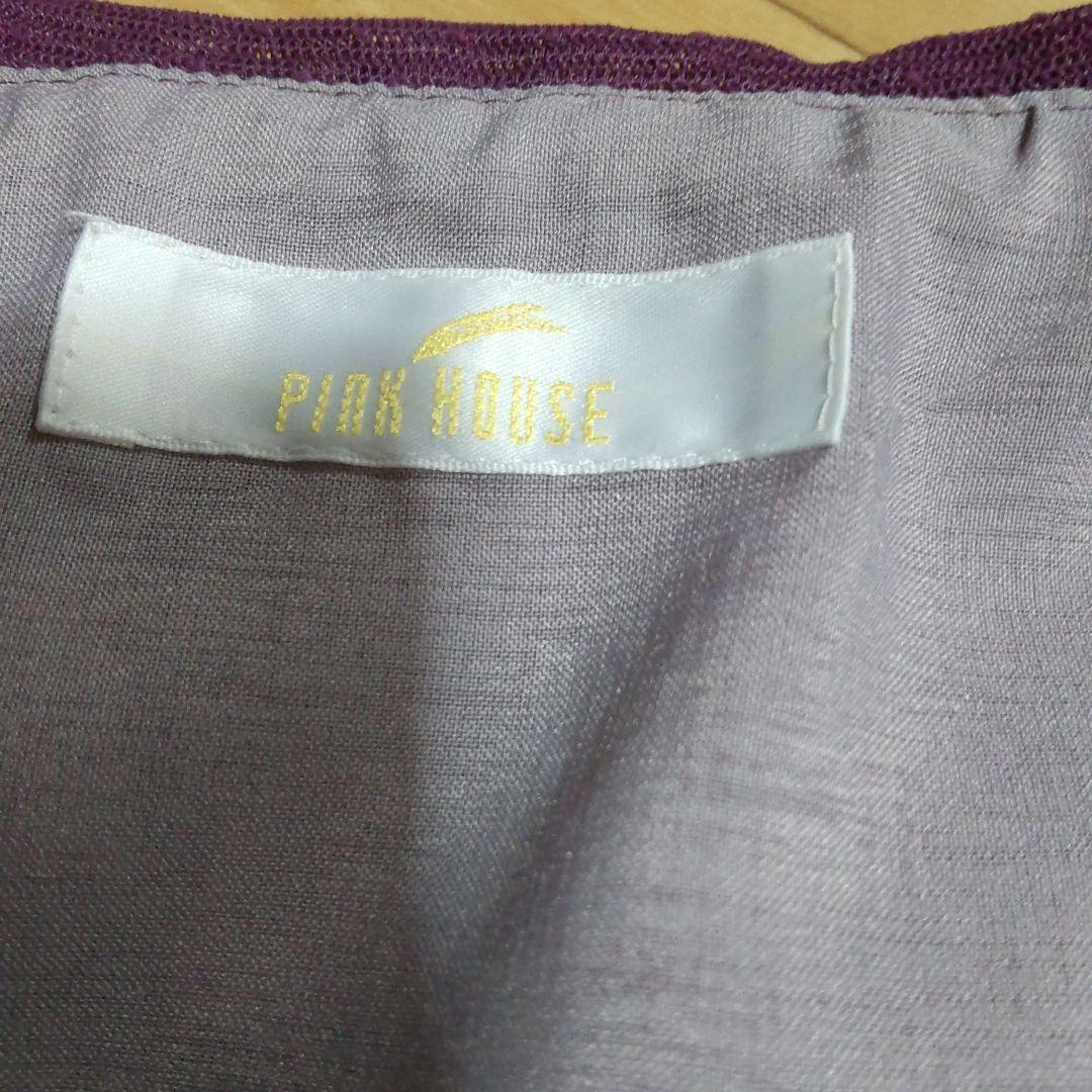 未使用ピンクハウスポリエステルたくし上げワンピース