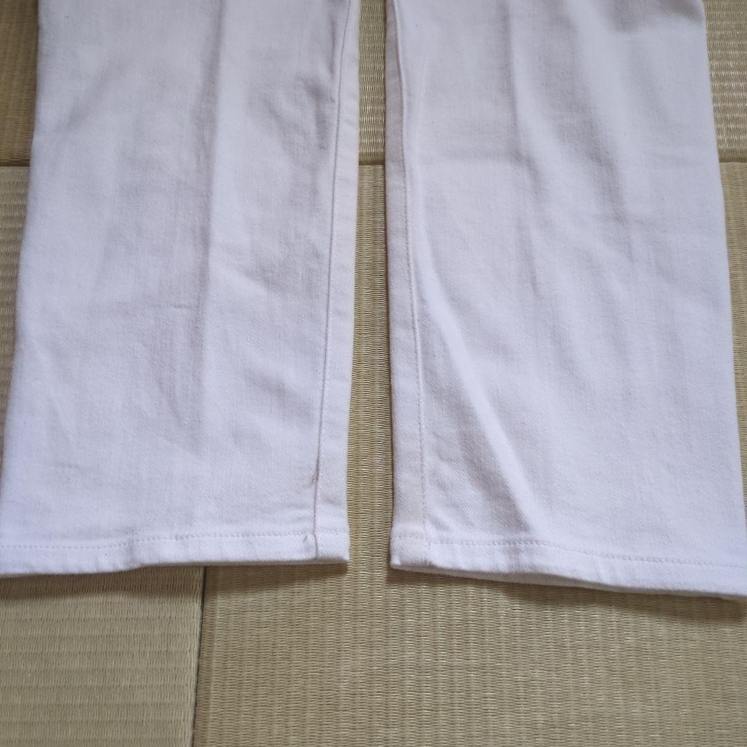 ワ*ー様 マークアンドロナ　ホワイトデニム調パンツ