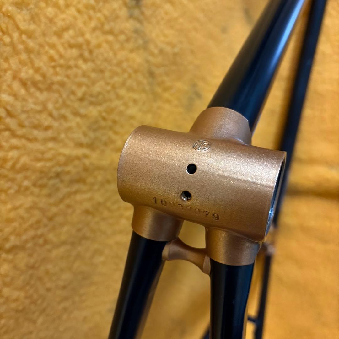 Panasonic ピスト・シングルスピードフレーム　ブラック&ゴールド