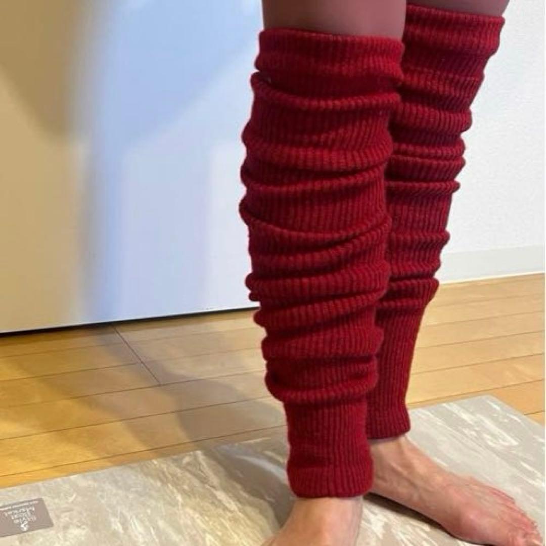 極寒のモンゴルから　無地ショートと無地ロングレッグウォーマーセット　グレー系