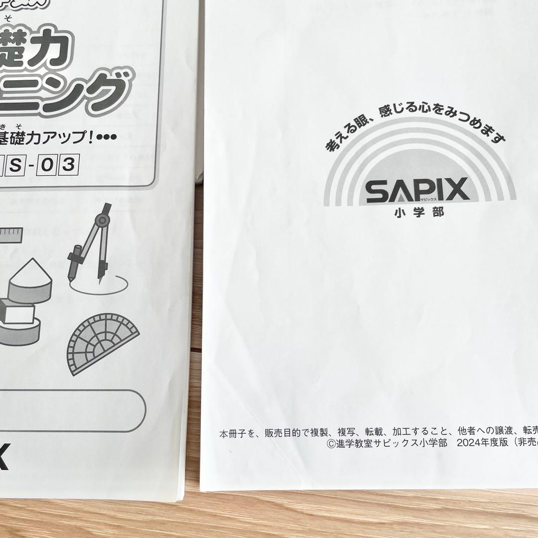 サピックス　2024 算数　5年生　基礎力トレーニング　SAPIX 1年12ヶ月