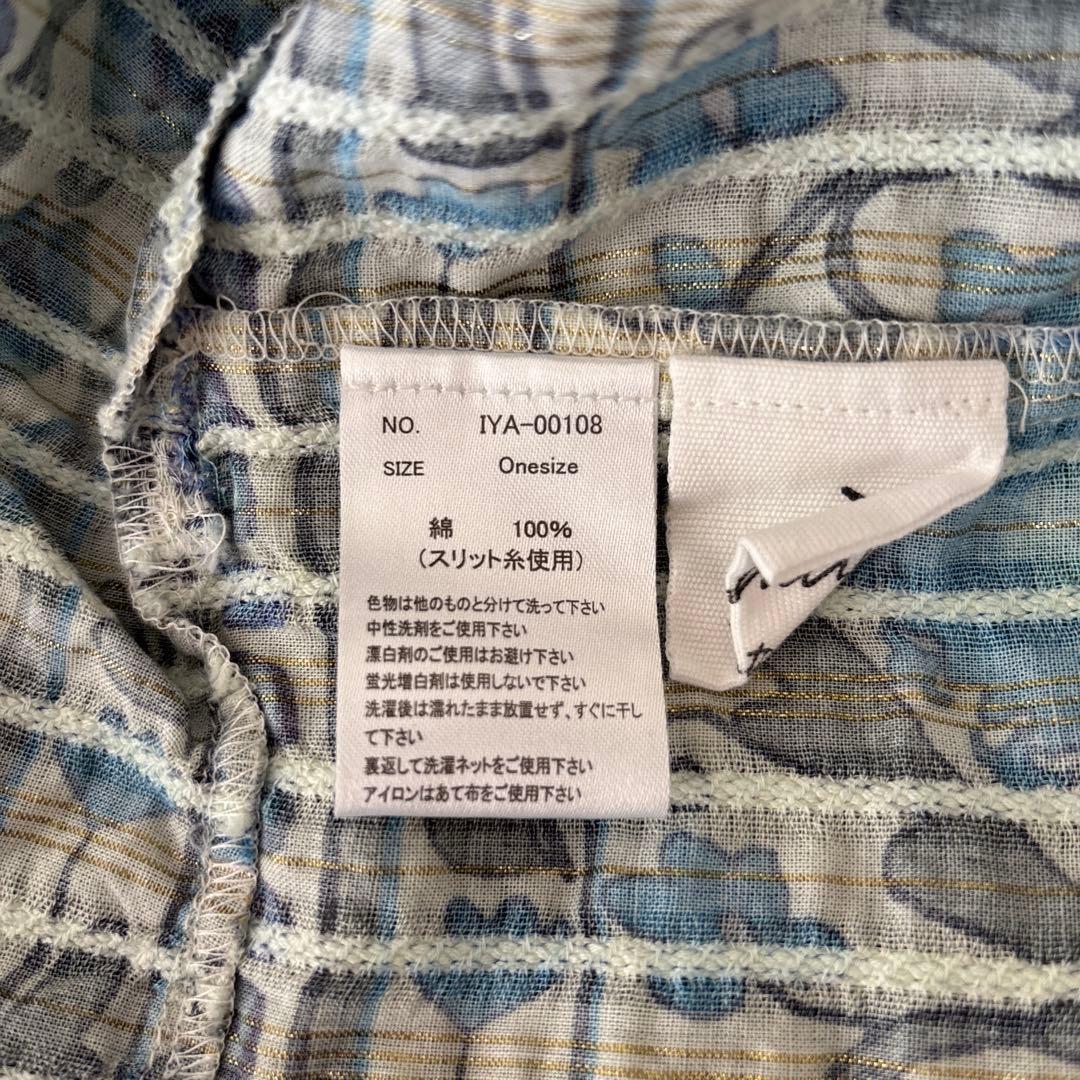 専用ですantiquaアンティカインド綿ワンピース オリエンタル柄ブルーミックス