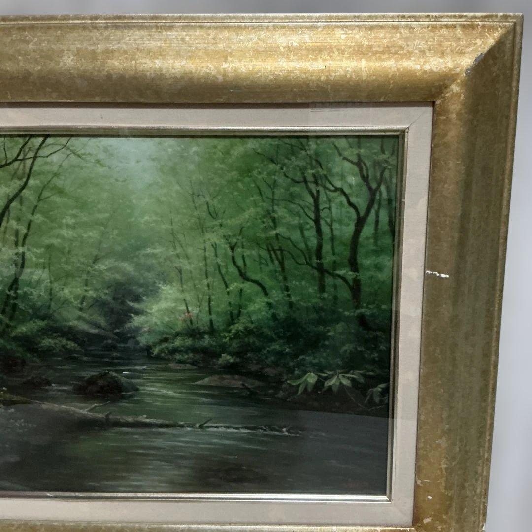 秀ちゃんさん専用　向山一石　（もいやまいつせき）　春光に憩う　「奥入瀬」　F6