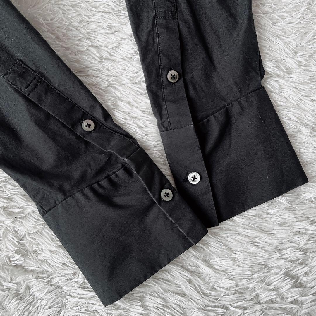 ユナイテッドアローズ セーラーカラー 刺繍襟ブラウス 2way黒ワイドシルエット