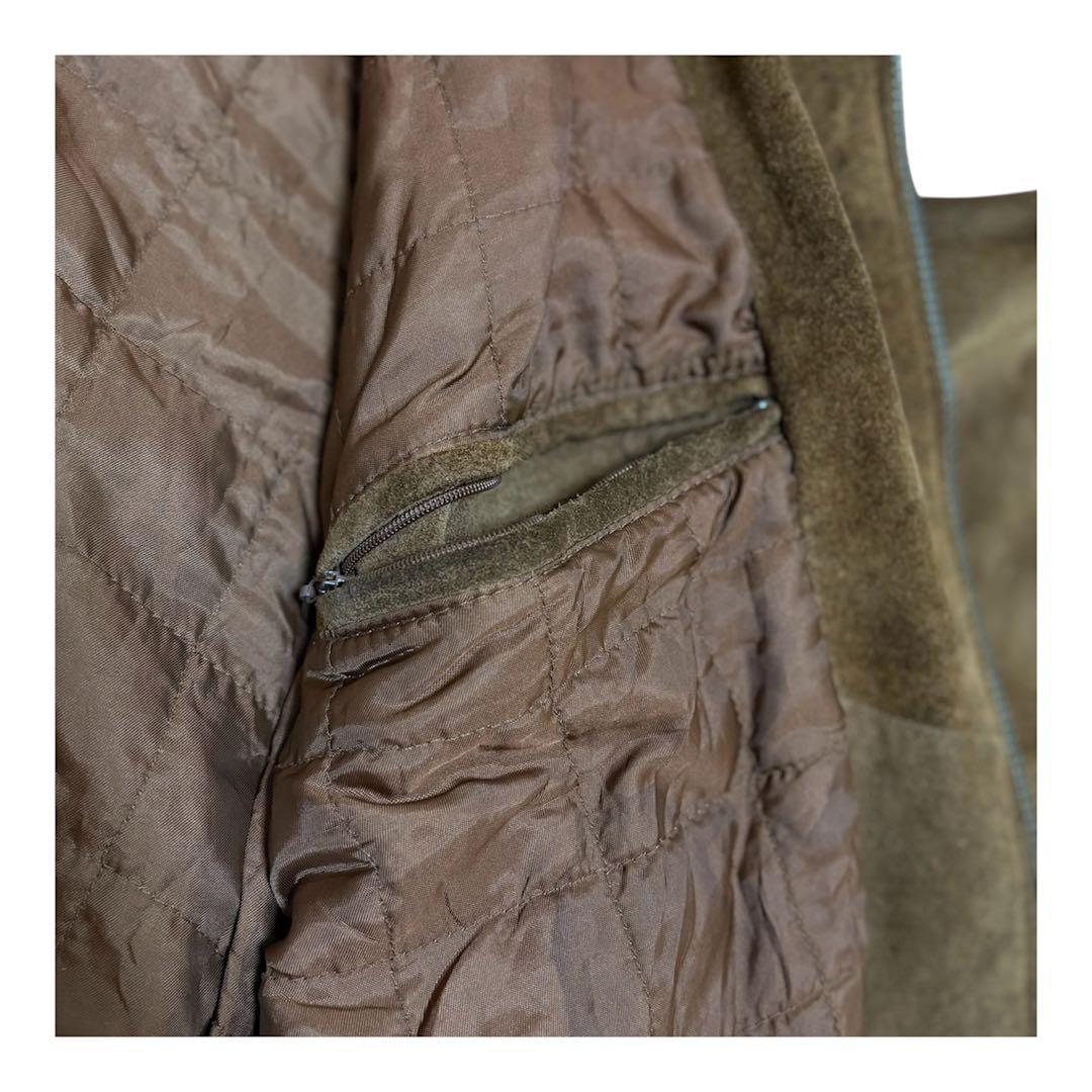 【本革ジャケット】URBAN WEAR スエードジャケット 中綿入り ブラウン