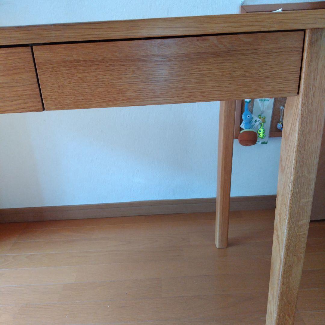 MUJI 無印良品　学習机 無垢材デスク引き出し付き オーク材　木製　廃盤品
