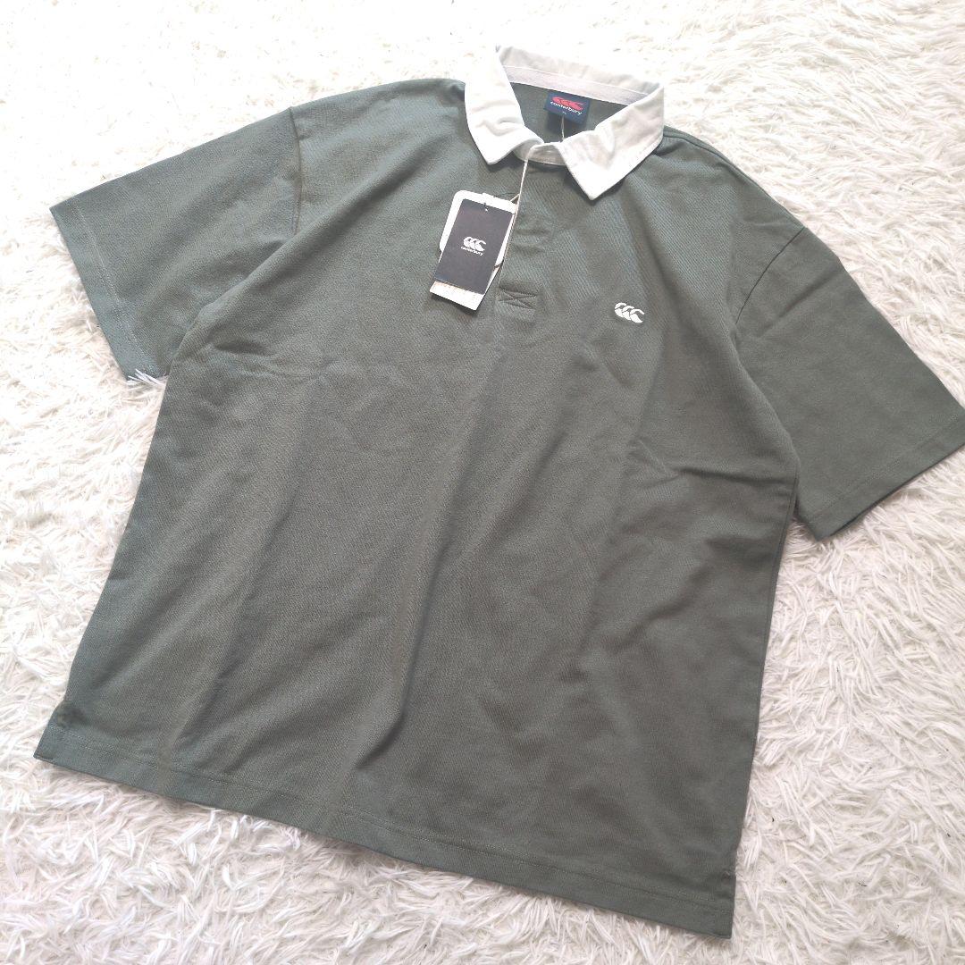 未使用　カンタベリー　メンズ　ソリッドカラーラグビージャージ　ラガーシャツ　XL