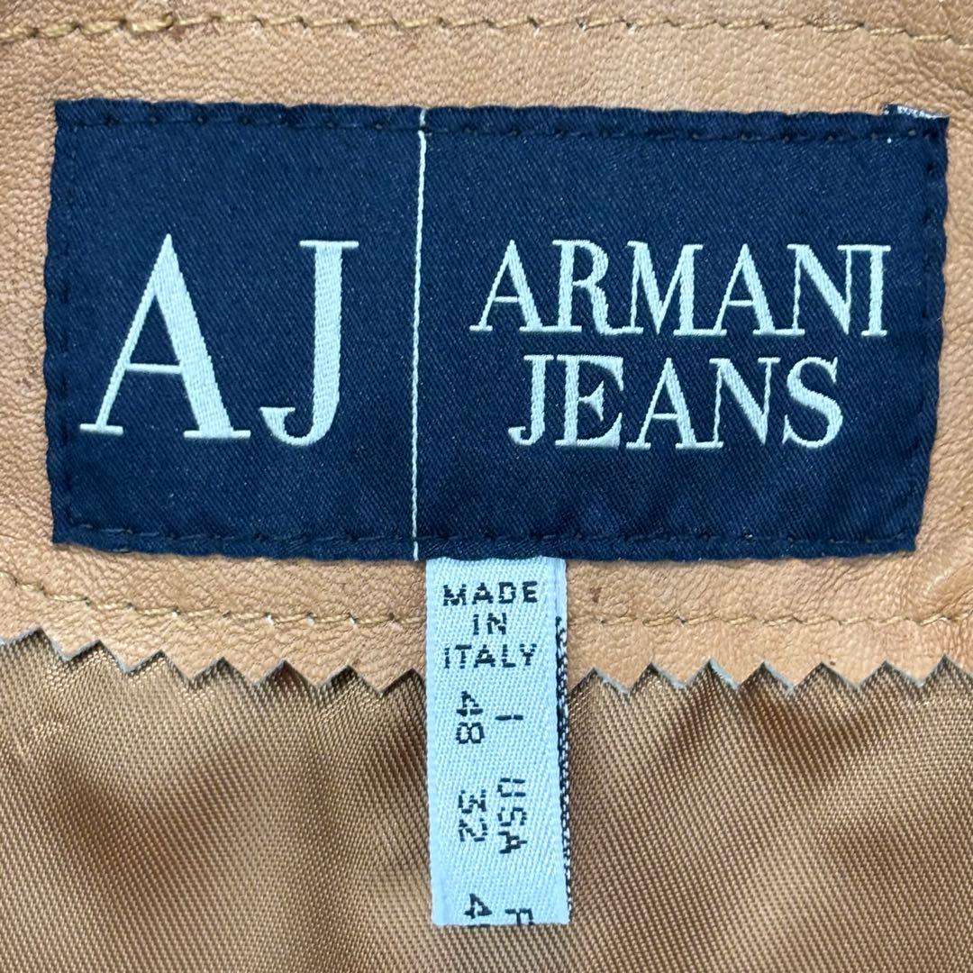 アルマーニ ジーンズ シープ ラム レザー ジャケット テーラード ブレザー