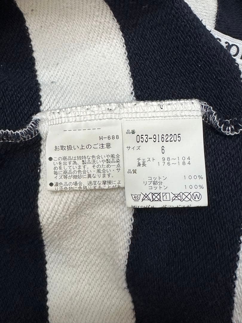 パーリーゲイツ30thANIV Wジップアップパーカー　白ネイビーボーダー