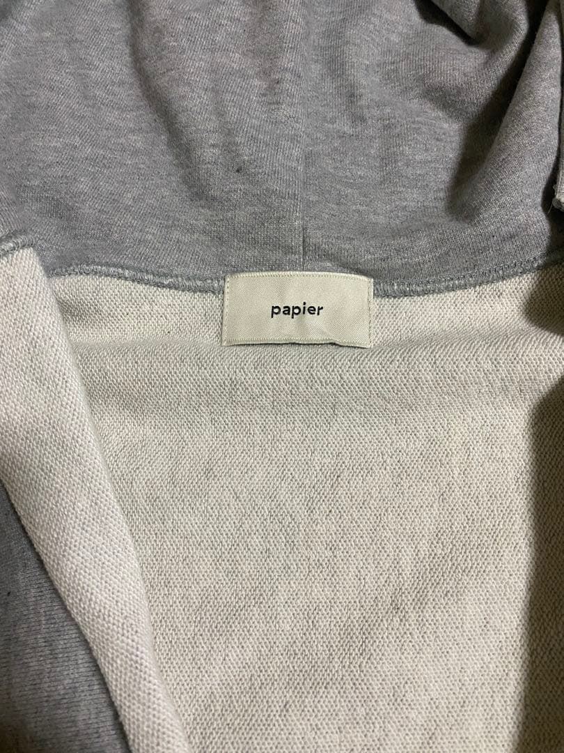 papier【パピエ】Broken parker グレー