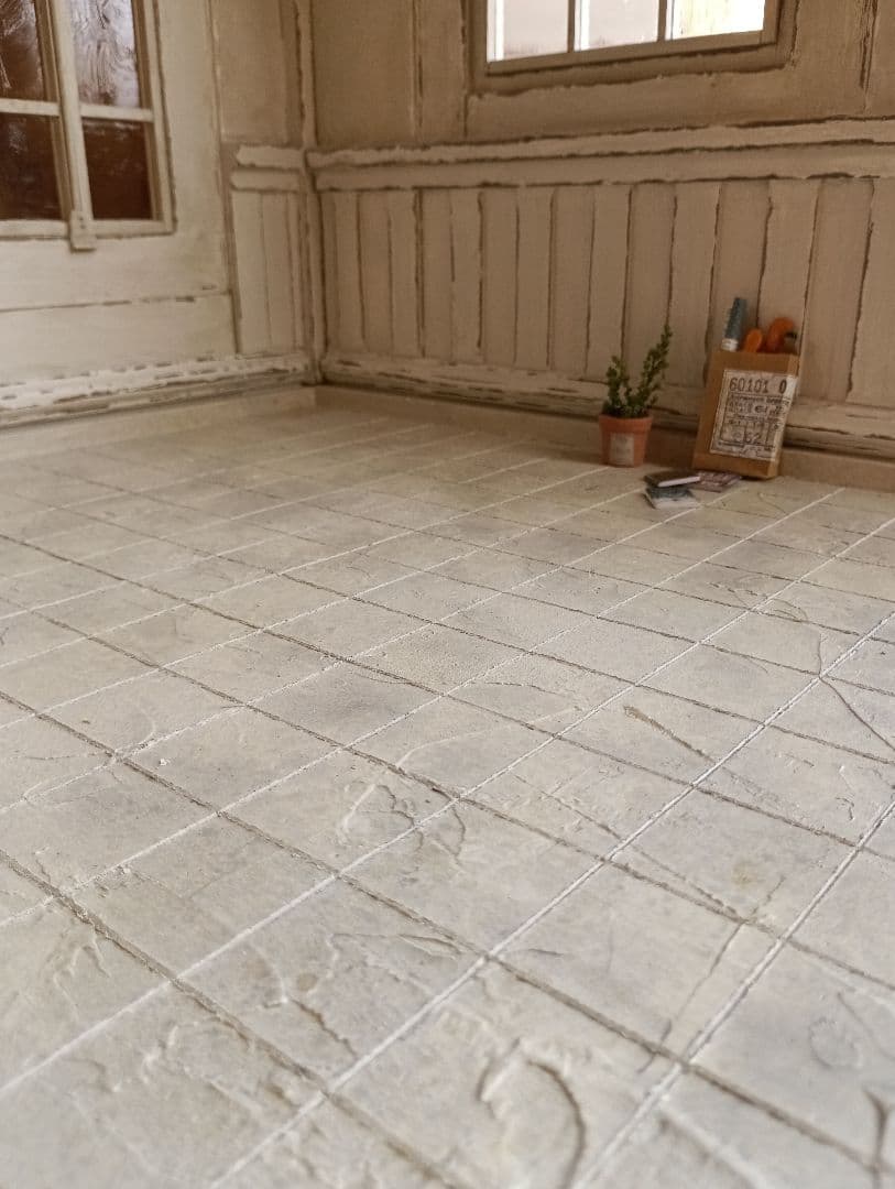 NO.100　木製 ドールハウス　背景ボード