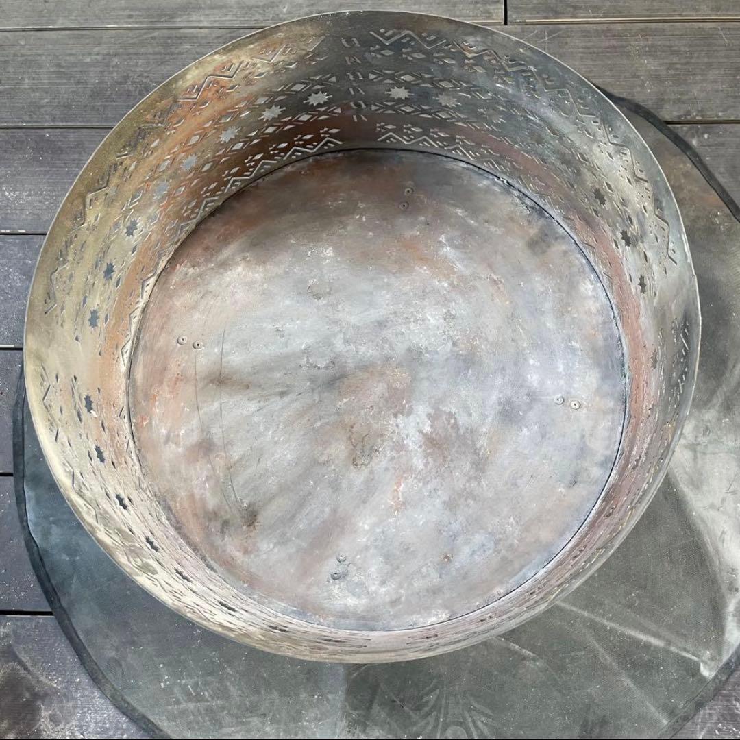 焚き火台ナバホ柄 丸型キャンプ