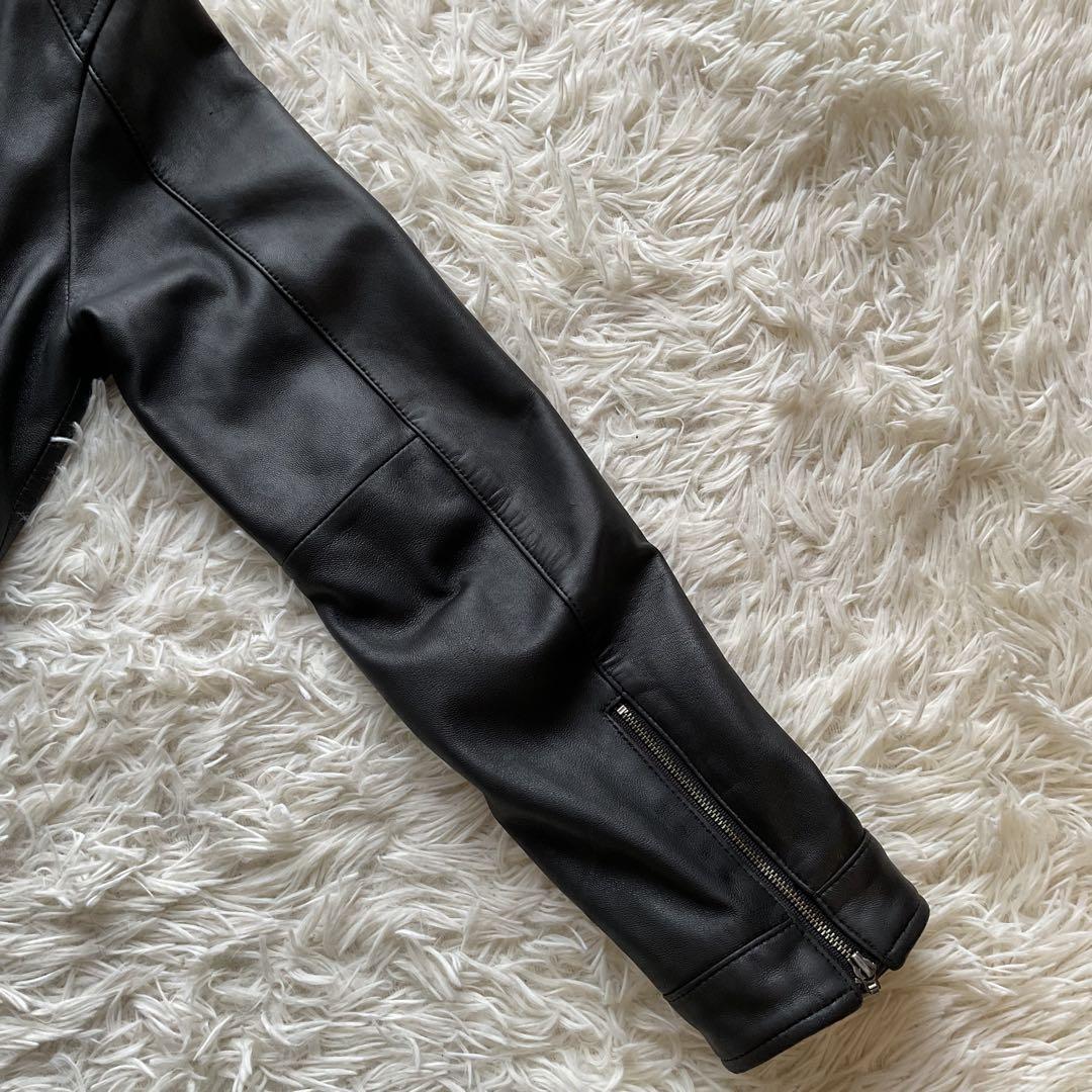 人気✨バーバリーブラックレーベル　レザージャケット　シングルライダース　M 黒