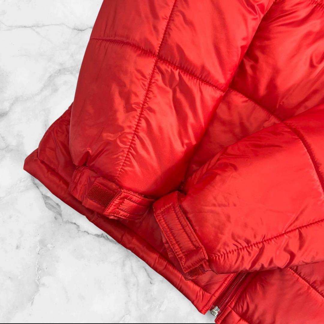 極美品 Canterbury 中綿ジャケット サイズL レッド ラグビー 胸ロゴ