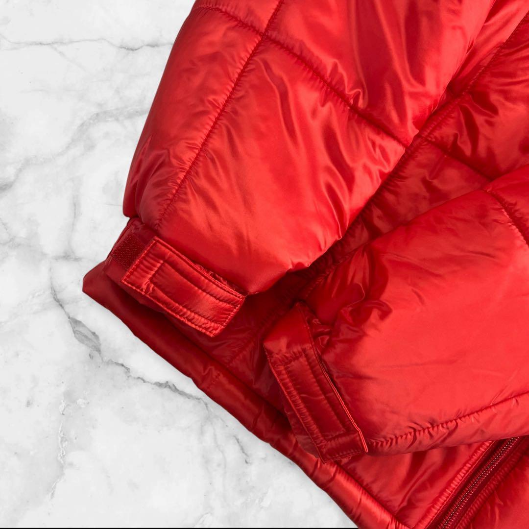 極美品 Canterbury 中綿ジャケット サイズL レッド ラグビー 胸ロゴ