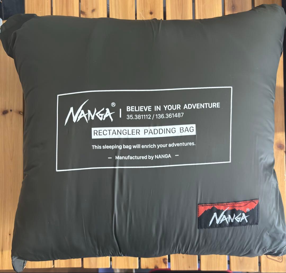 【新品】NANGA レクタンギュラー パディング バッグ カーキ