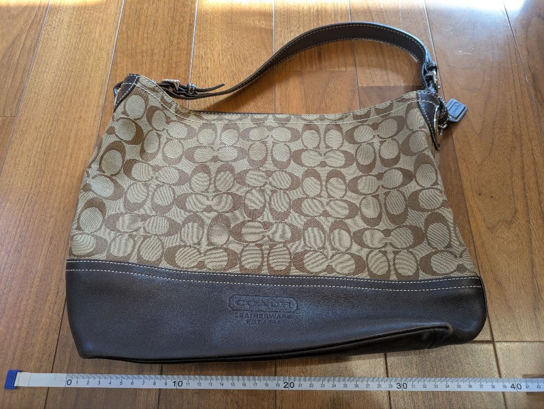 COACH ロゴデザイン ハンドバッグ ブラウン