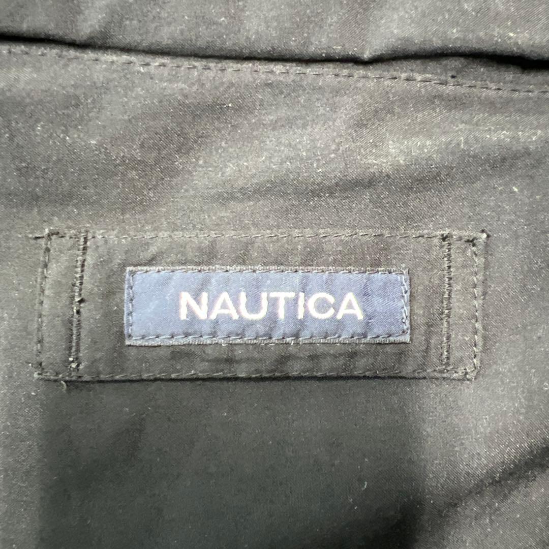 NAUTICA GORE-TEXブラックサイズL 刺繍ロゴ防水ジャケットナイロン